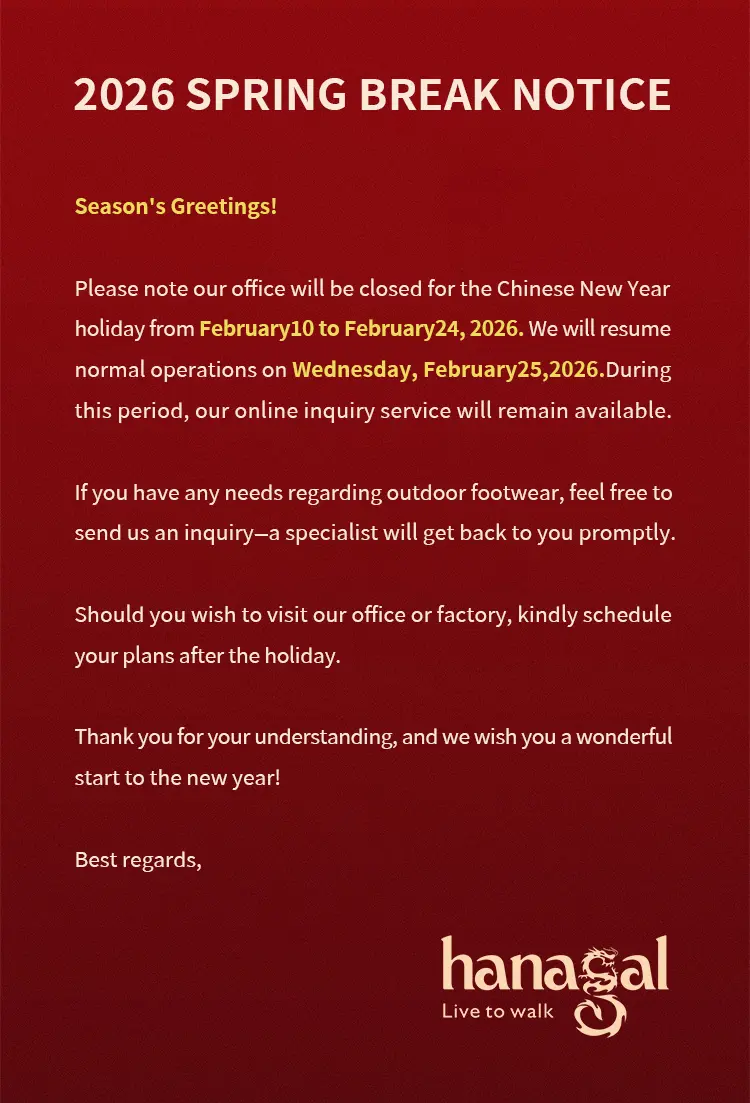 Hanagal – Expert de 23 de ani în încălțăminte pentru exterior – anunță programul sărbătorilor de Anul Nou Chinezesc